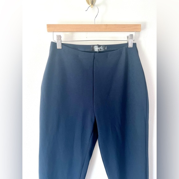 Sympli Ponte Navy Blue Pull-On Elastic Waistband Tapered Ankle Pants Size 6 - Picture 3 of 9